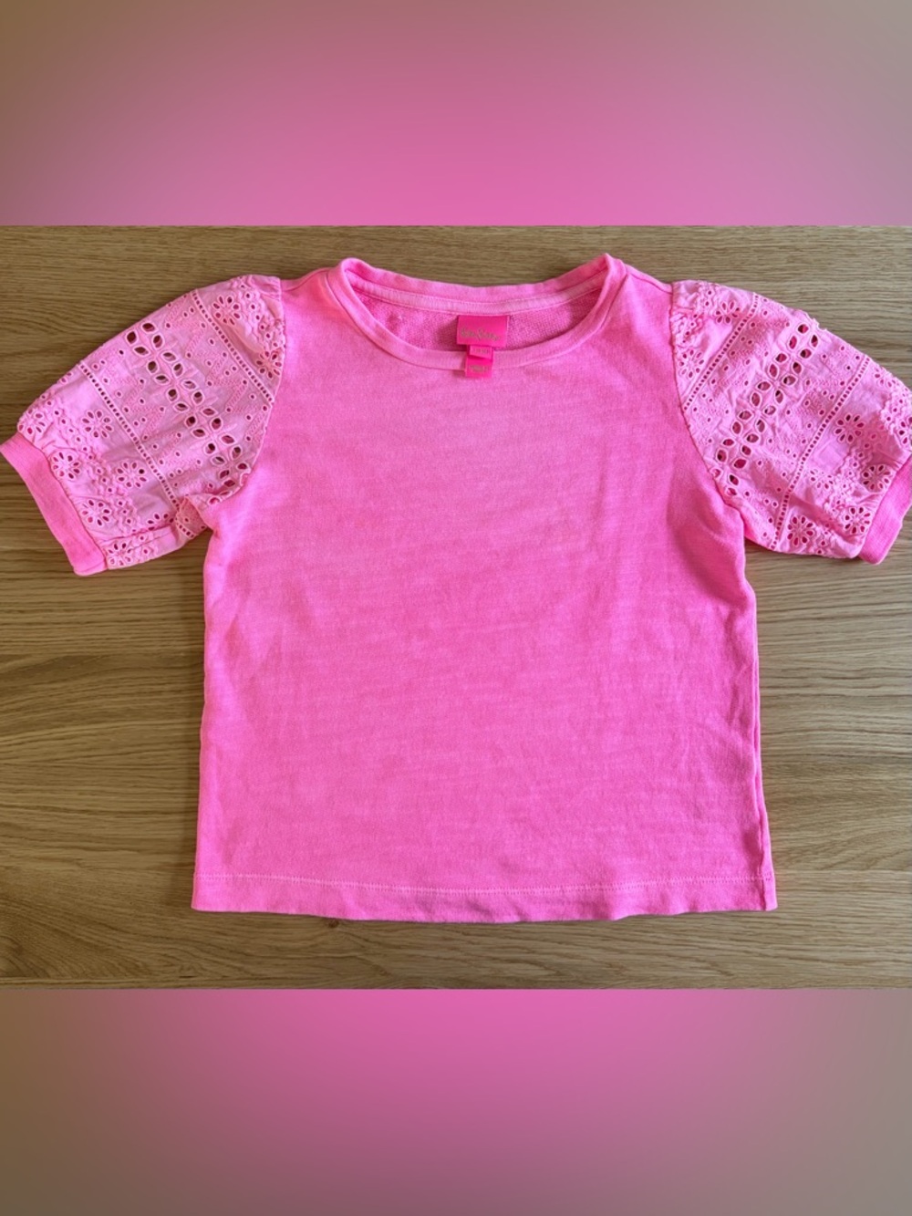 Lilly Pulitzer Mini Janna Top – Pink Isle | Girls L (8–10)